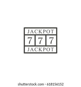 jackpot outline icon vector