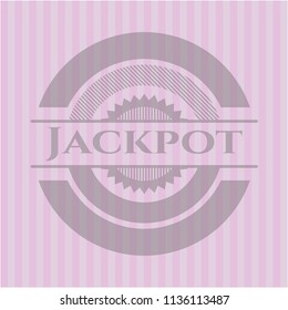 Jackpot pink emblem. Vintage.