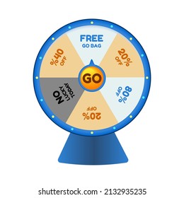 jackpot prize, online promotion events, fortune spinning wheel vector illustration