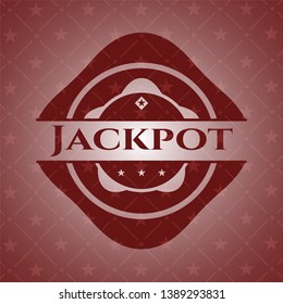 Jackpot red emblem. Vector Illustration. Detailed.