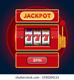 Jackpot red slot machine game. Win 777 jackpot. Lucky seven. Casino vegas game. Jackpot triple seven.