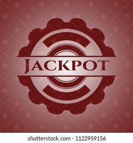 Jackpot retro style red emblem