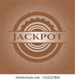 Jackpot retro style wood emblem