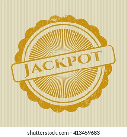 Jackpot rubber grunge stamp