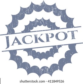 Jackpot rubber stamp with grunge texture
