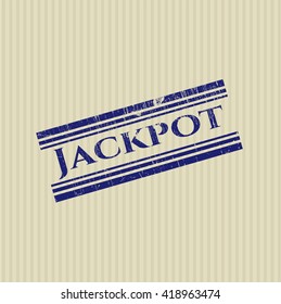 Jackpot rubber stamp with grunge texture
