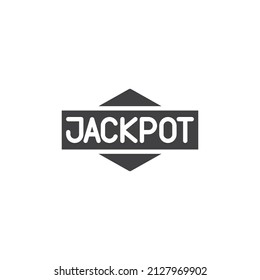 Jackpot sign vector icon. filled flat sign for mobile concept and web design. Casino game Jackpot glyph icon. Symbol, logo illustration. Vector graphics