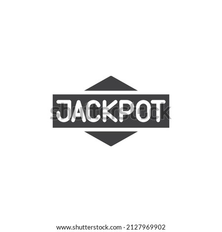 Jackpot sign vector icon. filled flat sign for mobile concept and web design. Casino game Jackpot glyph icon. Symbol, logo illustration. Vector graphics