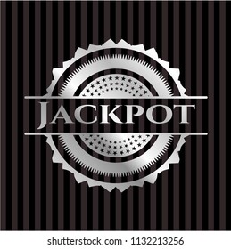 Jackpot silver badge or emblem