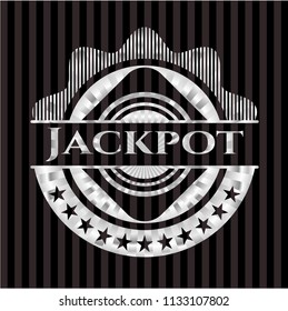 Jackpot silver badge or emblem