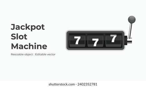 Jackpot Slot Machine Game, Vector Illustration