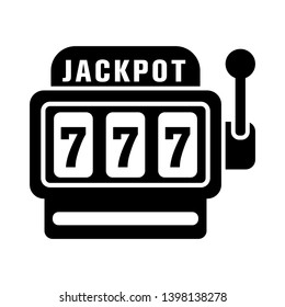 jackpot - slot machine icon vector design template