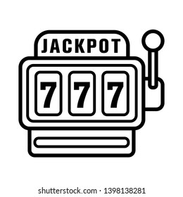 jackpot - slot machine icon vector design template