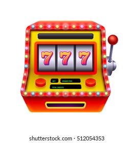 Slot Machine Illustration Casino Game Ui Stock Vector (Royalty Free ...