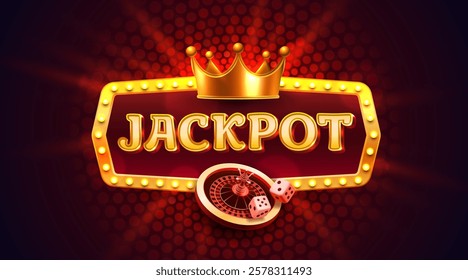 Jackpot slots icons, slot sign machine, night Vegas. Vector illustration