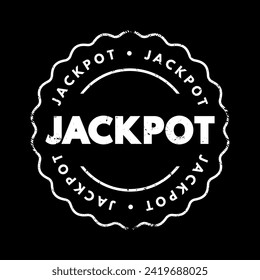 Jackpot text stamp, concept background