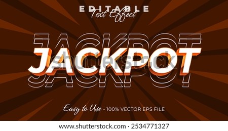 Jackpot typography trendy editable text effect