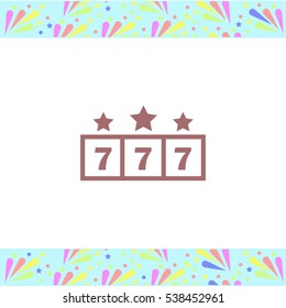Jackpot vector icon on white background. Isolated illustration. Business picture.