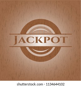 Jackpot vintage wooden emblem