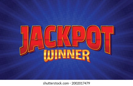 Jackpot Winner 3d Text Style Effect On A Beautiful Background	
