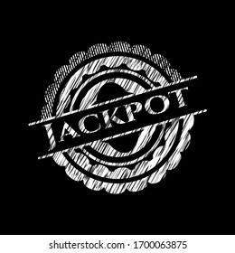 Jackpot written with chalkboard texture. Vector Illustration. Detailed.