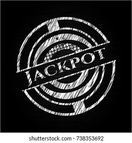 Jackpot written on a chalkboard