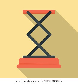 Jack-screw stand icon. Flat illustration of jack-screw stand vector icon for web design