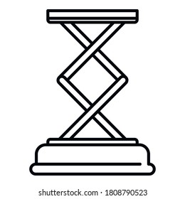 Jack-screw stand icon. Outline jack-screw stand vector icon for web design isolated on white background