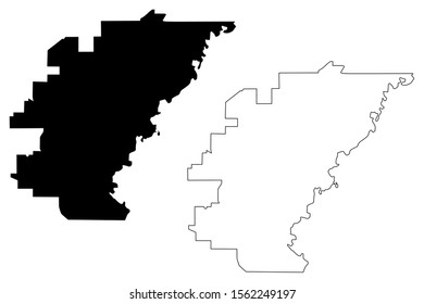 Jackson City (United States cities, United States of America, usa city) map vector illustration, scribble sketch City of Jackson map