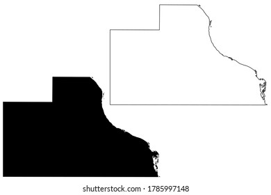 Jackson County, Iowa (U.S. county, United States of America, USA, U.S., US) map vector illustration, scribble sketch Jackson map