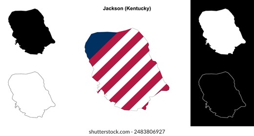 Jackson County (Kentucky) Outline-Kartenset