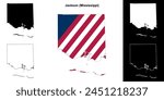 Jackson County (Mississippi) outline map set