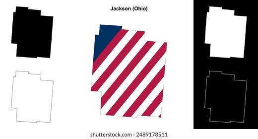 Jackson County (Ohio) outline map set