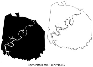 Jackson County, State of Tennessee (U.S. county, United States of America, USA, U.S., US) map vector illustration, scribble sketch Jackson map