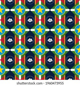 jackson and mississippi flags, seamless pattern. sticker, print, banner, decorative
