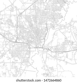 Jackson, Mississippi, USA, bright outlined vector map with bigger and minor roads and steets created for infographic backgrounds.