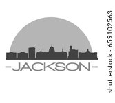 Jackson Skyline Silhouette Skyline Stamp Vector City Design