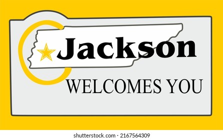 Jackson Tennessee with yellow background 