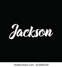 jackson, text design. Vector calligraphy. Typography poster. Usable as background.