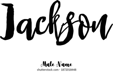 Jackson-Male Name Bold Cursive Calligraphy Typeface Text 