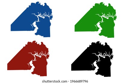 Jacksonville Florida map silhouette design on white background