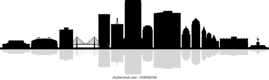 JACKSONVILLE Florida SKYLINE City Silhouette
