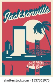 Jacksonville Florida Skyline postcard