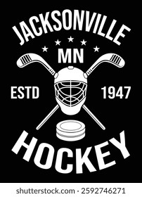 Jacksonville Minnesota Ice Hockey Sticks Vintage Gift