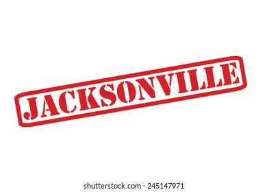 JACKSONVILLE Red Rubber Stamp Vector over a white background.