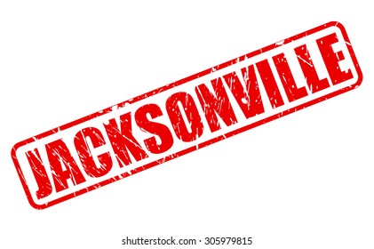 Jacksonville Red Stamp Text On White Stock Vector (Royalty Free) 305979815