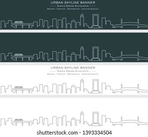 Jacksonville Single Line Skyline Banner