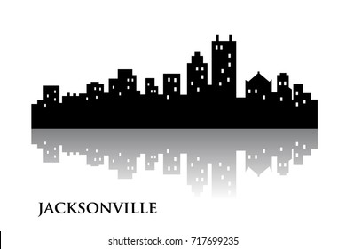 jacksonville skyline city logo vector