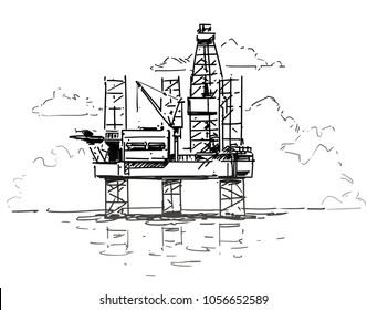 Oil Rig Drawing