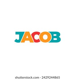 JACOB name lettering typhography text illustration vector